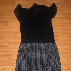 Banana Republic Tweed Black and White Dress